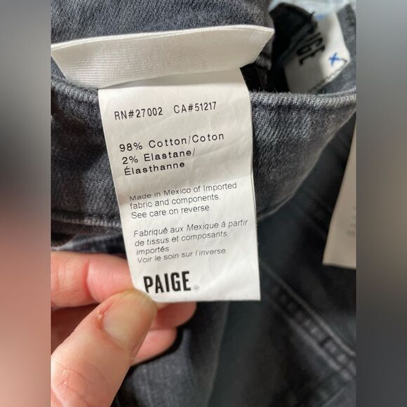 PAIGE Margot Short W/ 27 Indigo High Rise Raw Hem 2800000-IND NWT - Picture 12 of 12